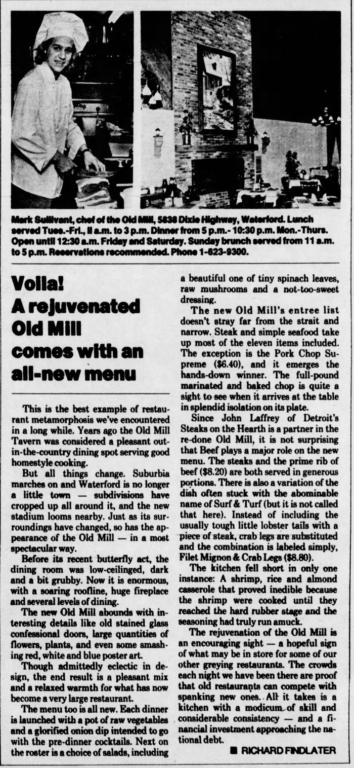 Cascade Motel (Olde Mill Inn on the Lake) - Nov 30 1975 Article (newer photo)